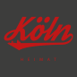 Preview: Köln T-Shirt Unisex „Köln“ Grau mit Rot & Stickwappen