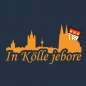 Preview: Köln Polo Shirt Unisex Dunkelblau/ Orange - Stick Orange - jebore - doheim