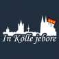 Mobile Preview: Aufdruck | Köln Polo-Shirt » In Kölle jebore« Blau-Weiß | Im Köln Shop online kaufen