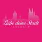 Mobile Preview: Aufdruck T-Shirt Köln »Liebe deine Stadt« Damen Pink | Im Köln Shop online kaufen
