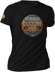 Biker T-Shirt „Gasoline“ schwarz