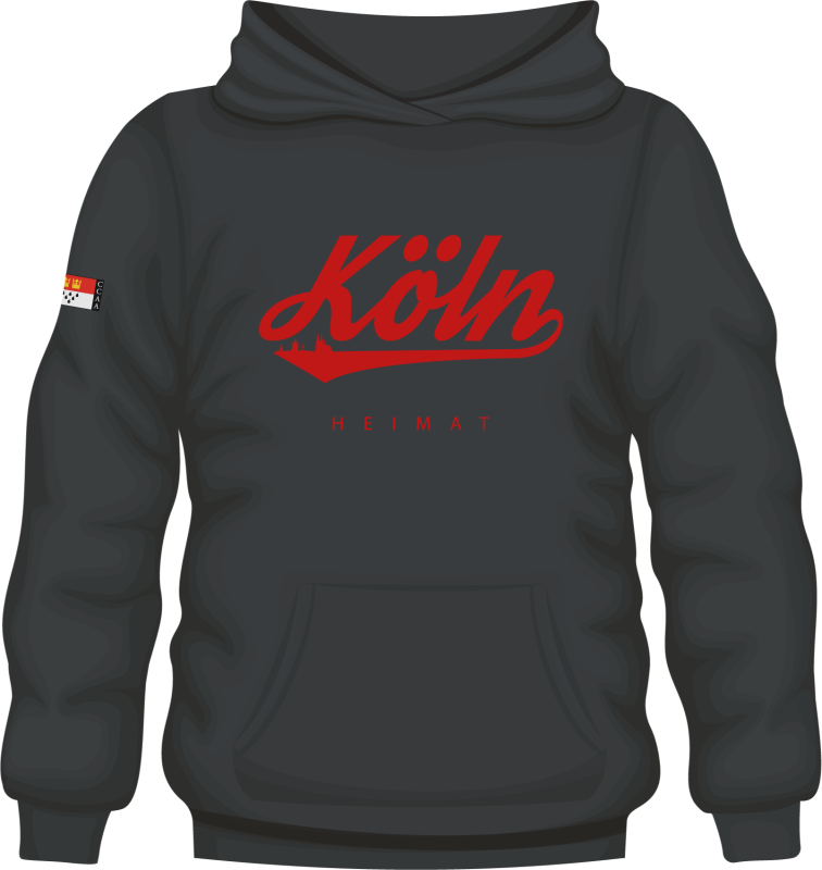 Köln Hoodie Unisex Grau Rot "Köln"