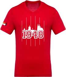 Köln-Shirt »1948« | Unisex Rot-Weiß | Im Köln Shop online kaufen