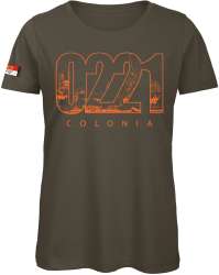 Köln-Shirt »0221 Colonia« Frauen Khaki | Im Köln Shop online kaufen