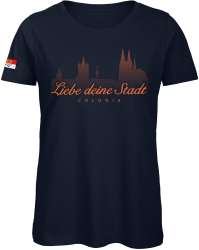 Köln-Shirt »Liebe deine Stadt« Frauen Dunkelblau | Im Köln Shop online kaufen