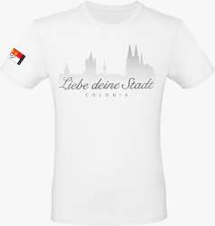 Köln-Shirt »Liebe deine Stadt« Unisex Weiß | Im Köln Shop online kaufen