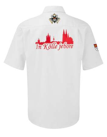 Rückseite | Hemd mit Köln-Motiv »In Kölle doheim« Weiß| Im Köln Shop online kaufen
