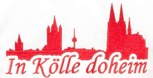 Aufdruck | Hemd mit Köln-Motiv »In Kölle doheim« Weiß| Im Köln Shop online kaufen