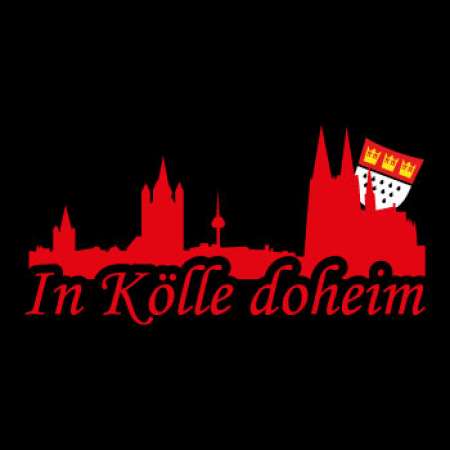 Aufdruck | Köln Polo-Shirt »In Kölle doheim« oder Schwarz-Rot | Im Köln Shop online kaufen