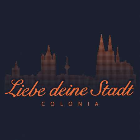 Motiv Köln-Shirt »Liebe deine Stadt« Frauen Dunkelblau | Im Köln Shop online kaufen