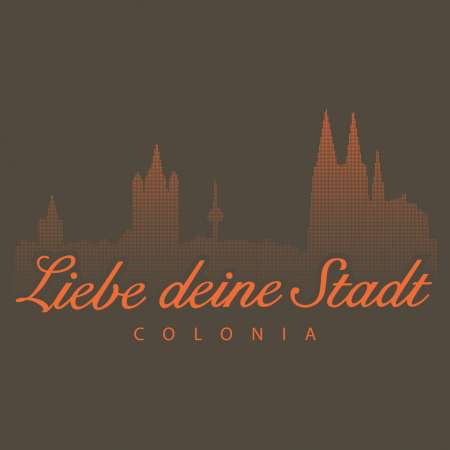 Aufdruck Köln T-Shirt »Liebe deine Stadt« Männer Olive | Im Köln Shop online kaufen