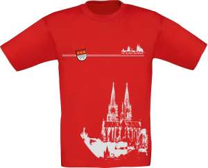 Kinder-Shirt mit dem Kölner Dom in Rot | Im Köln Shop online kaufen