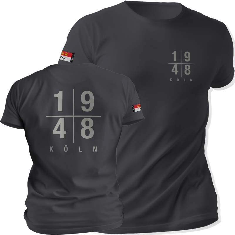 Köln-Shirt »1948« | Unisex Rot-Weiß | Im Köln Shop online kaufen