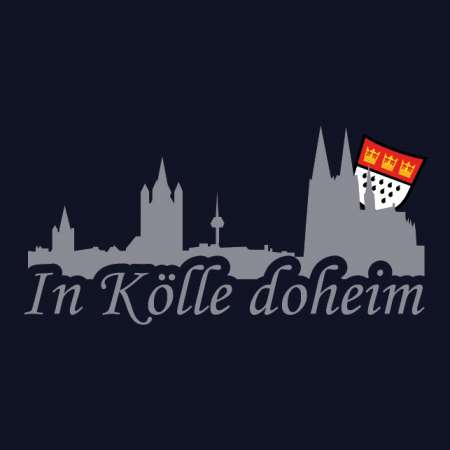 Sweat-Jacke Köln »In Kölle doheim« Blau-Grau | Im Köln Shop online kaufen