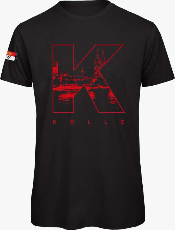 Köln T-Shirt »K – Kölle« mit Skyline Unisex Schwarz | Im Köln Shop online kaufen