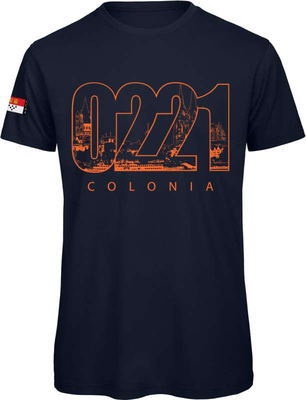 T-Shirt Köln »0221 Colonia« Männer Blau | Im Köln Shop online kaufen