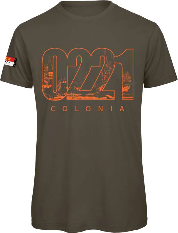 Köln T-Shirt »0221 Colonia« Männer Khaki | Im Köln Shop online kaufen