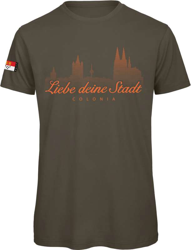 Köln T-Shirt »Liebe deine Stadt« Männer Olive | Im Köln Shop online kaufen