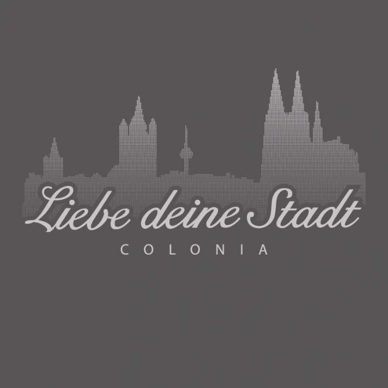 Aufdruck Köln-Shirt »Liebe deine Stadt« Frauen Grau | Im Köln Shop online kaufen