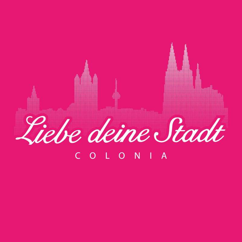Aufdruck T-Shirt Köln »Liebe deine Stadt« Damen Pink | Im Köln Shop online kaufen