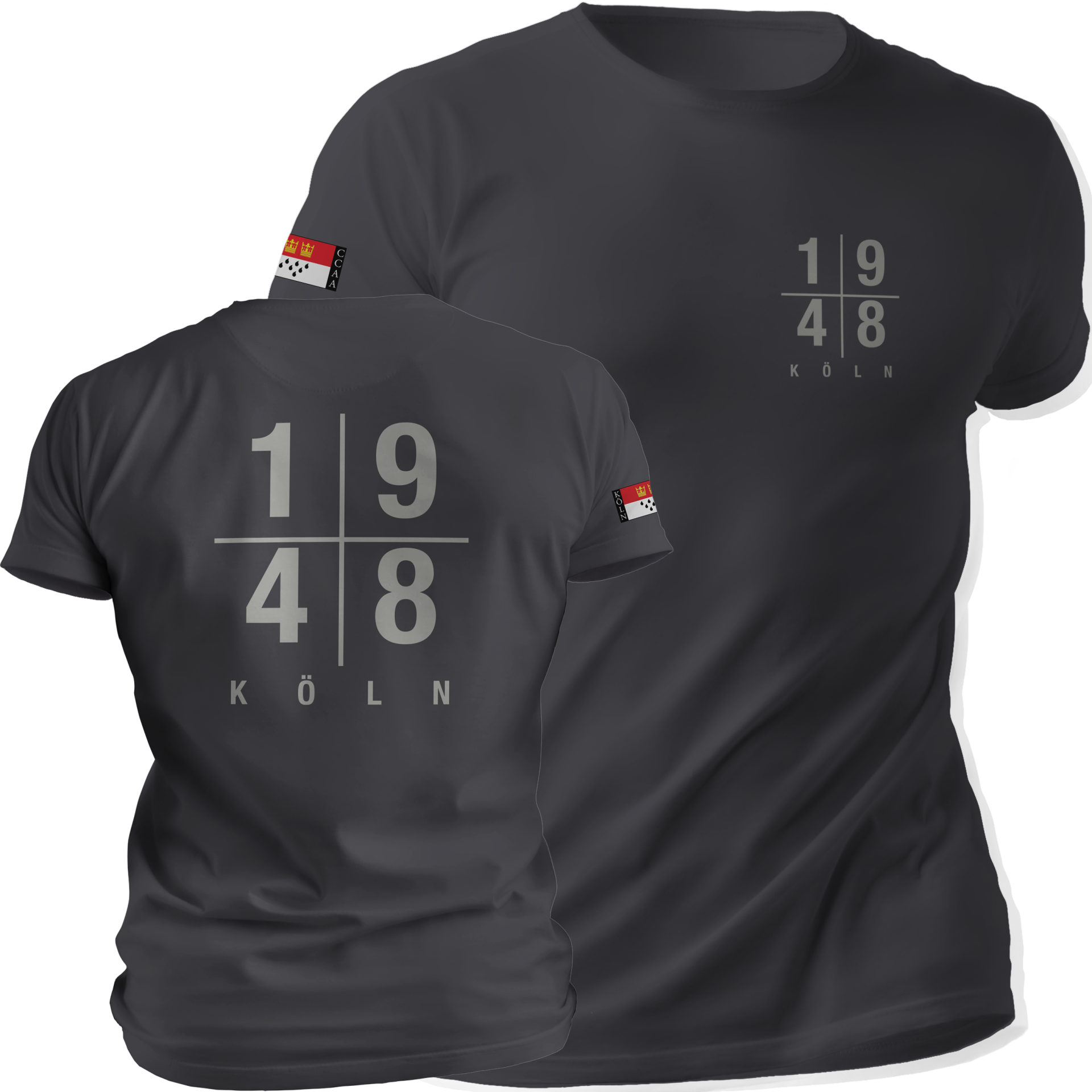 Köln-Shirt »1948« | Unisex Rot-Weiß | Im Köln Shop online kaufen