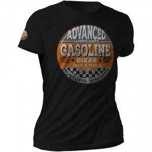 Biker T-Shirt „Gasoline“ schwarz