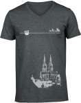 Köln T-Shirt mit Dom Herrn grau - jebore - doheim