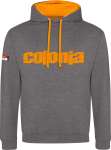 Köln Sweat Shirt mit Kapuze Unisex - Grau/Orange - Druck Orange- colonia