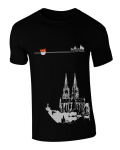 Köln T-Shirt mit Dom Herrn schwarz - jebore - doheim